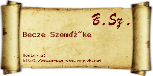 Becze Szemőke névjegykártya